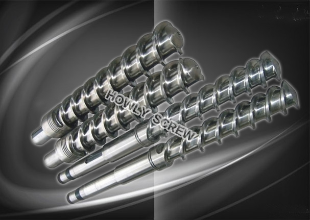 Screw and barrel for rubber extruder